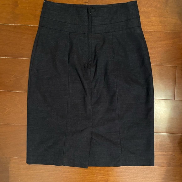 H&M US 4 high waist grey pencil skirt - Picture 3 of 6